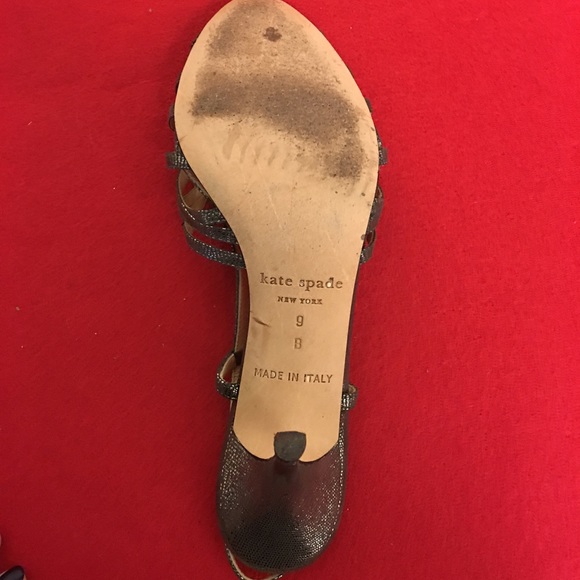 Kate Spade Metallic Strappy Sandals, 9M - Picture 4 of 5